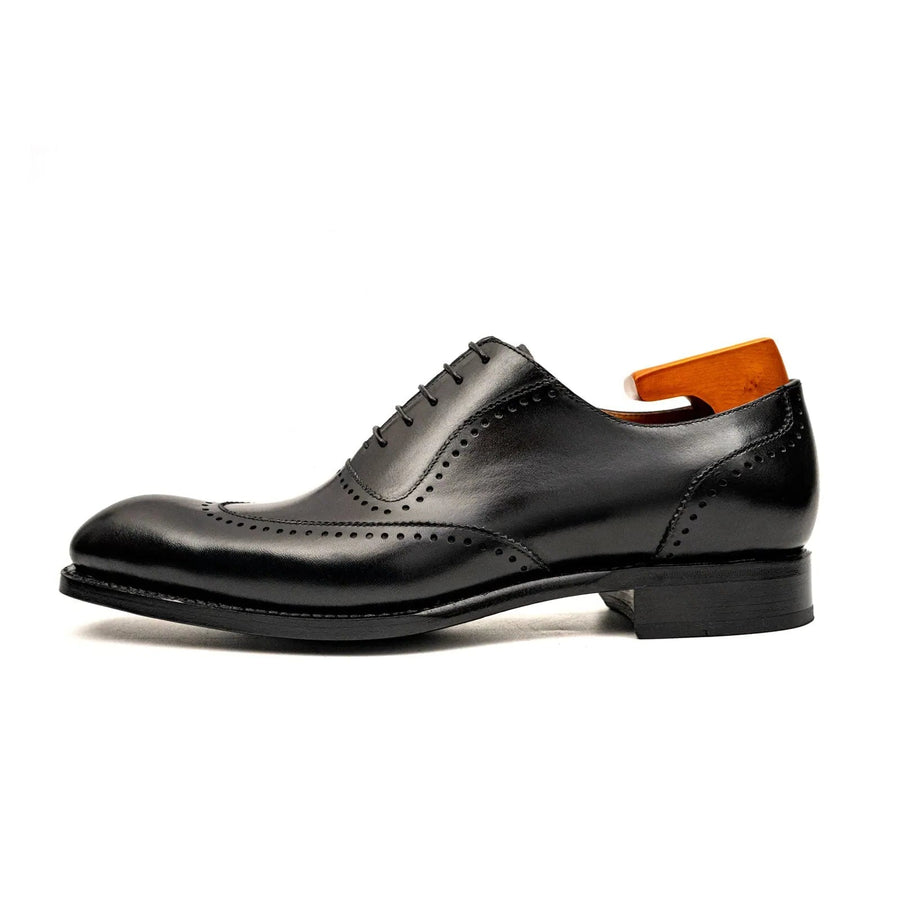 Men’s Black Brogue Oxford Shoes VanPasch
