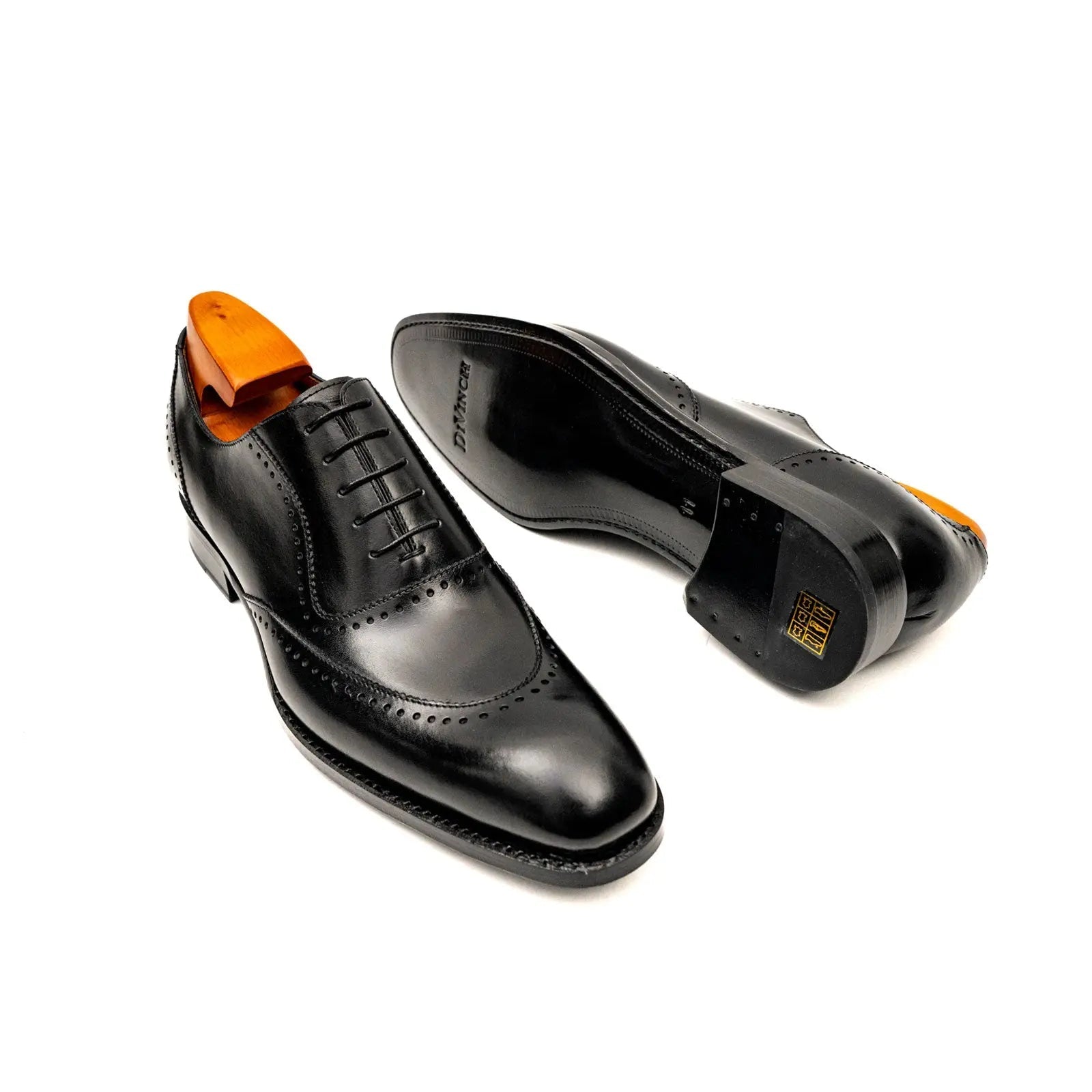 Men’s Black Brogue Oxford Shoes VanPasch