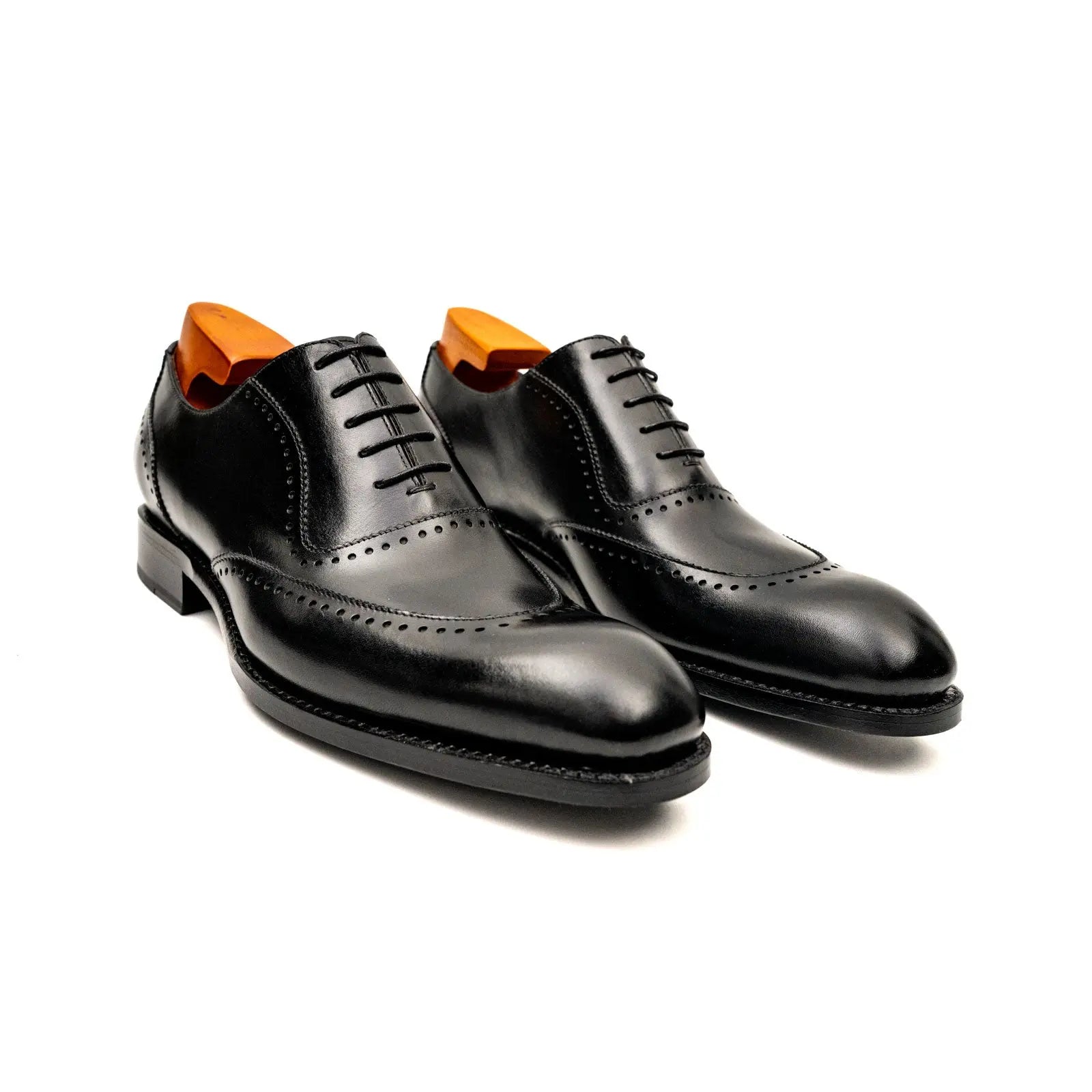 Men’s Black Brogue Oxford Shoes VanPasch