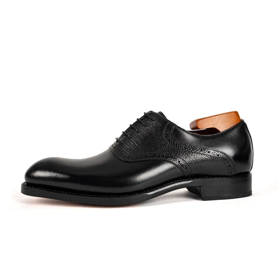 Men’s Black Brogue Oxford Shoes VanPasch