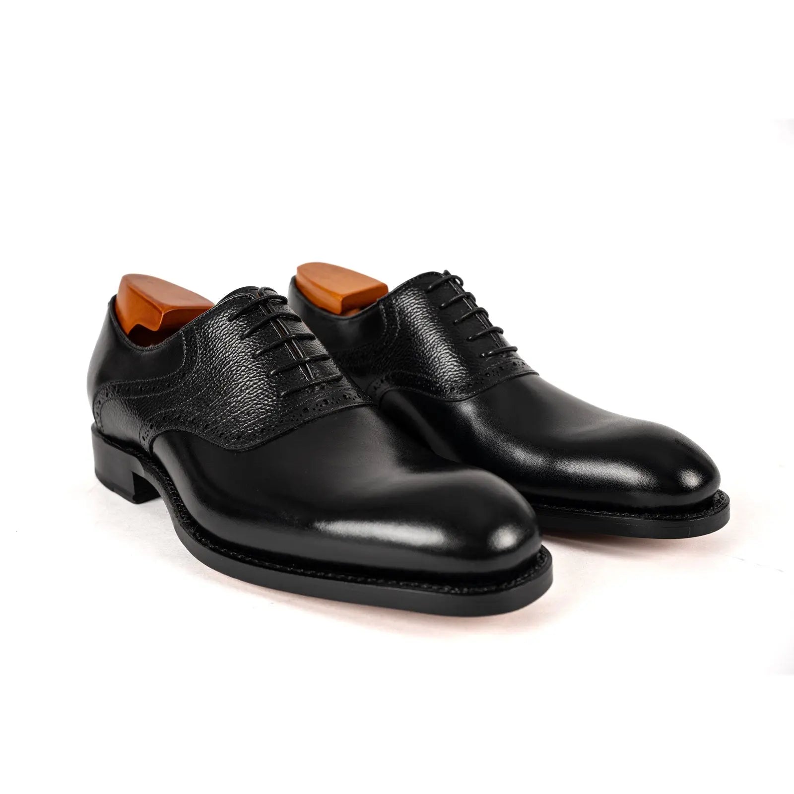Men’s Black Brogue Oxford Shoes VanPasch