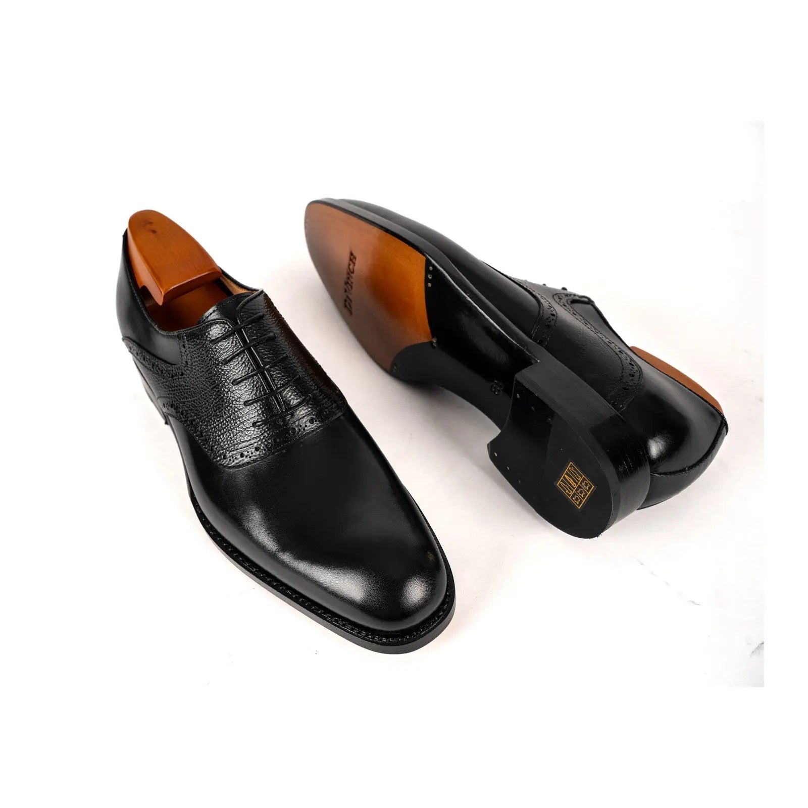 Men’s Black Brogue Oxford Shoes VanPasch