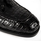 Men’s Black Crocodile Tassel Loafers VanPasch