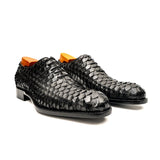 Men’s Black Python Leather Oxfords VanPasch