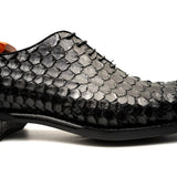 Men’s Black Python Leather Oxfords VanPasch