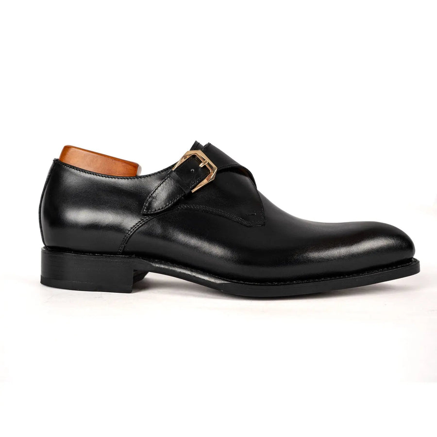 Black Single Monk Oxford