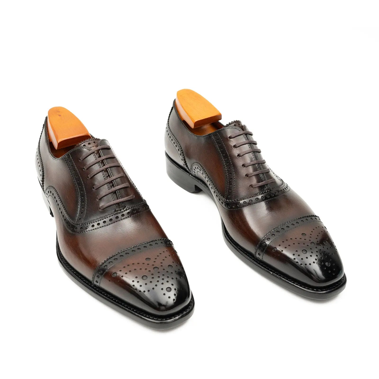 Men’s Goodyear Welted Brogue Oxford Shoes Brown VanPasch