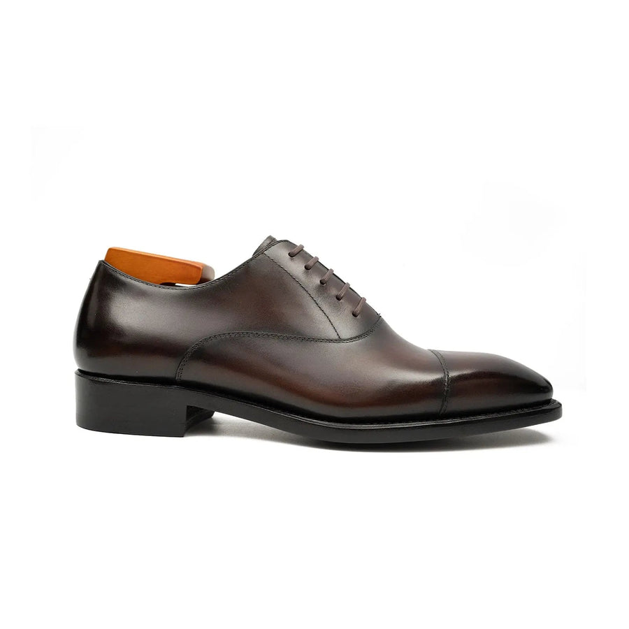 Dark Brown Cap-Toe Oxford