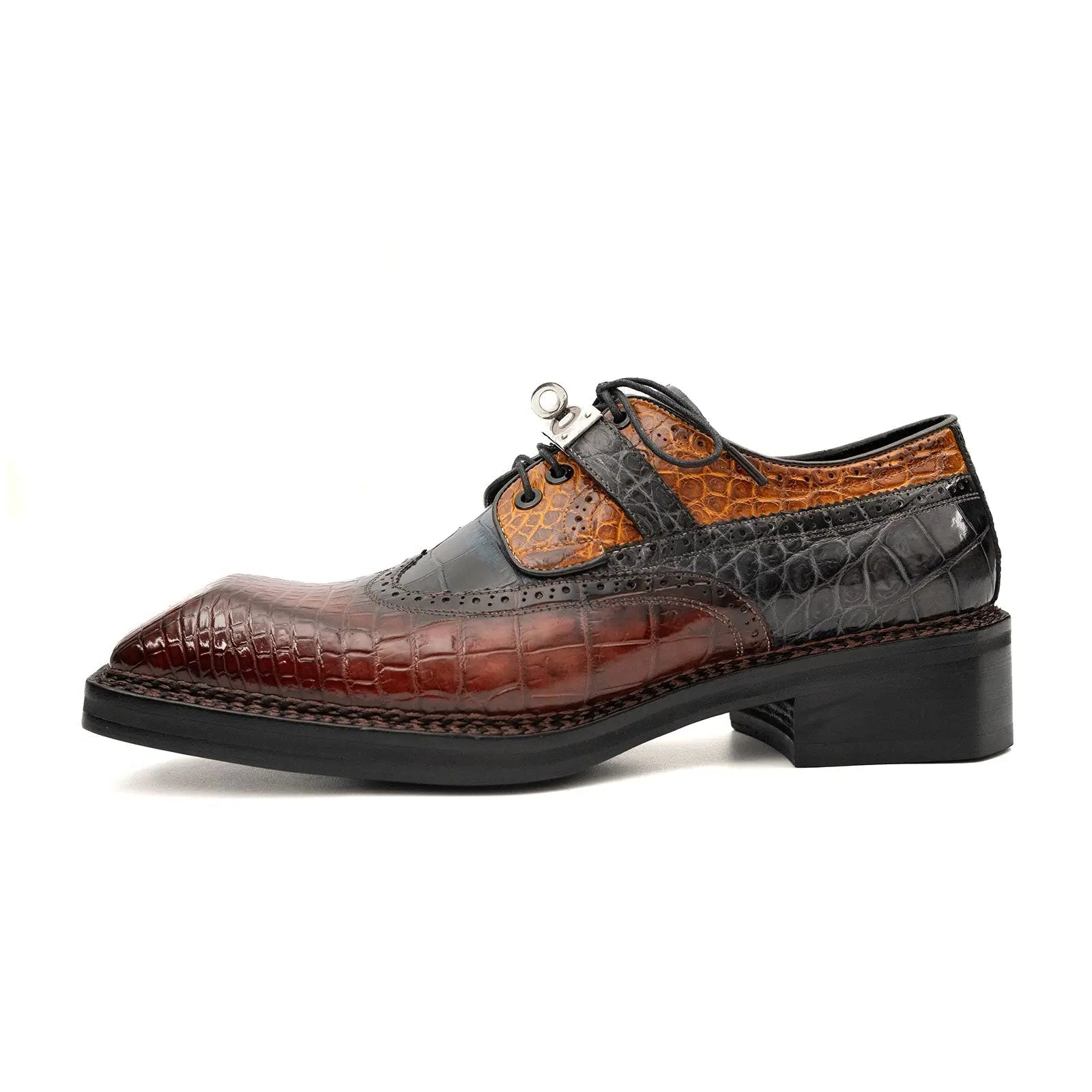 Nile Croc Buckle Wingtip Derby VanPasch