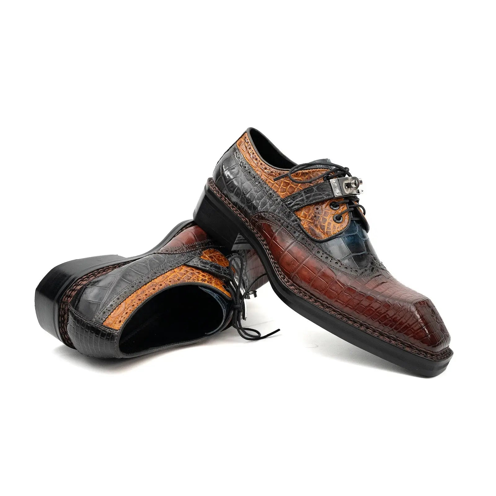 Nile Croc Buckle Wingtip Derby VanPasch