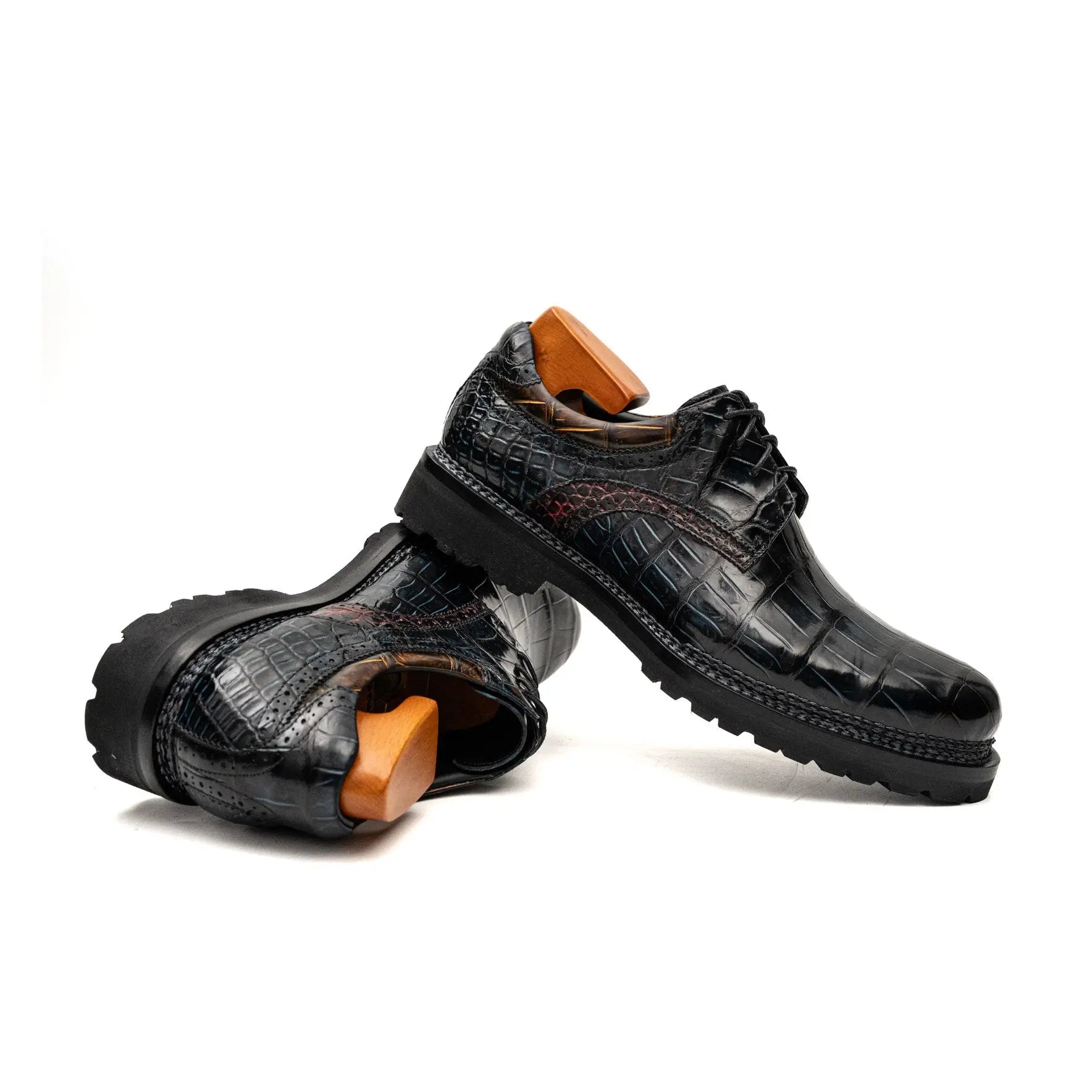 Nile Croc Norwegian Welt Vibram Derbies VanPasch