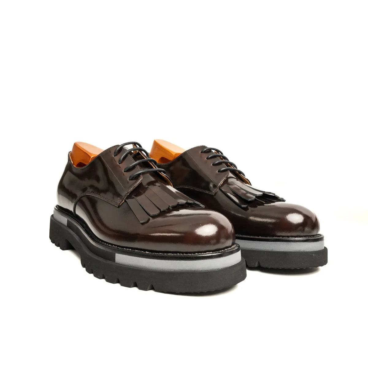 Oxblood Polished Leather Kiltie Derby VanPasch