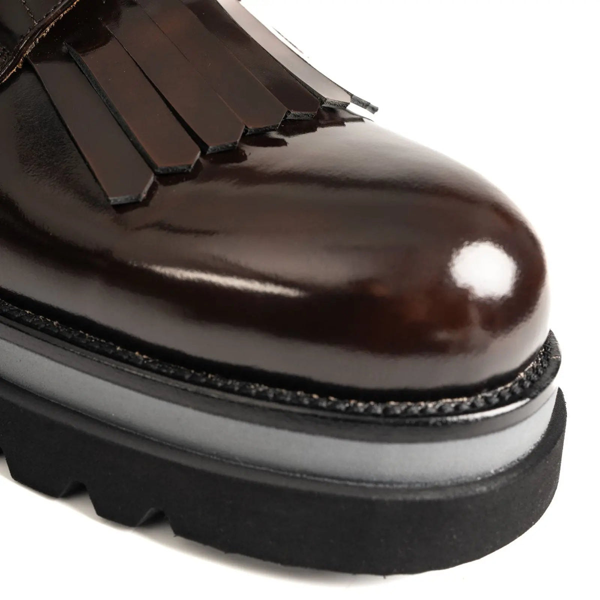 Oxblood Polished Leather Kiltie Derby VanPasch