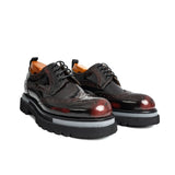Oxblood Polished Leather Lug Sole Brogues VanPasch