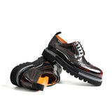 Oxblood Polished Leather Lug Sole Brogues VanPasch