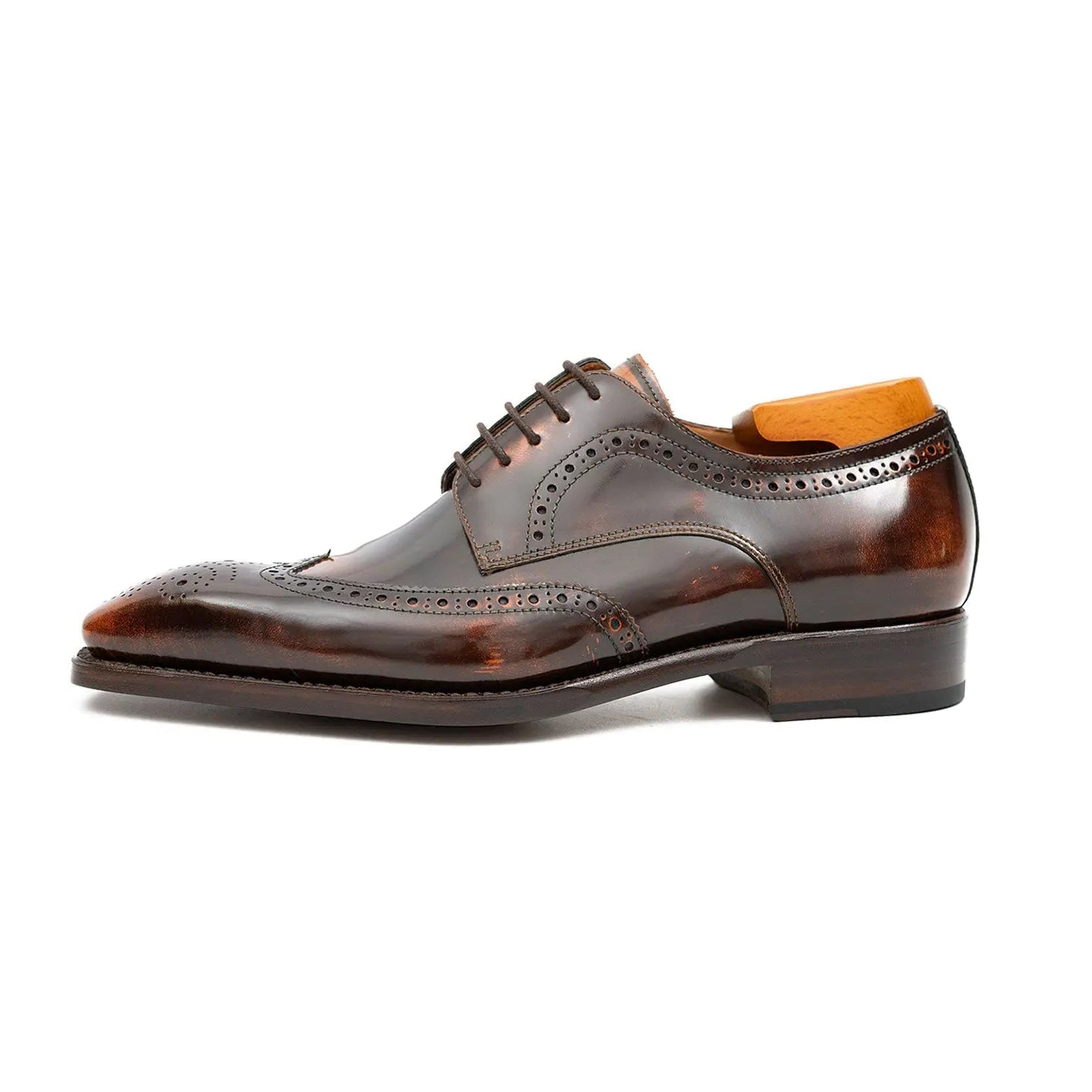Patent leather goodyear welt dress shoes Brown VanPasch
