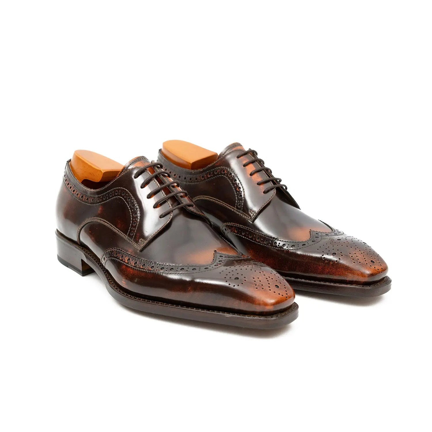 Patent leather goodyear welt dress shoes Brown VanPasch