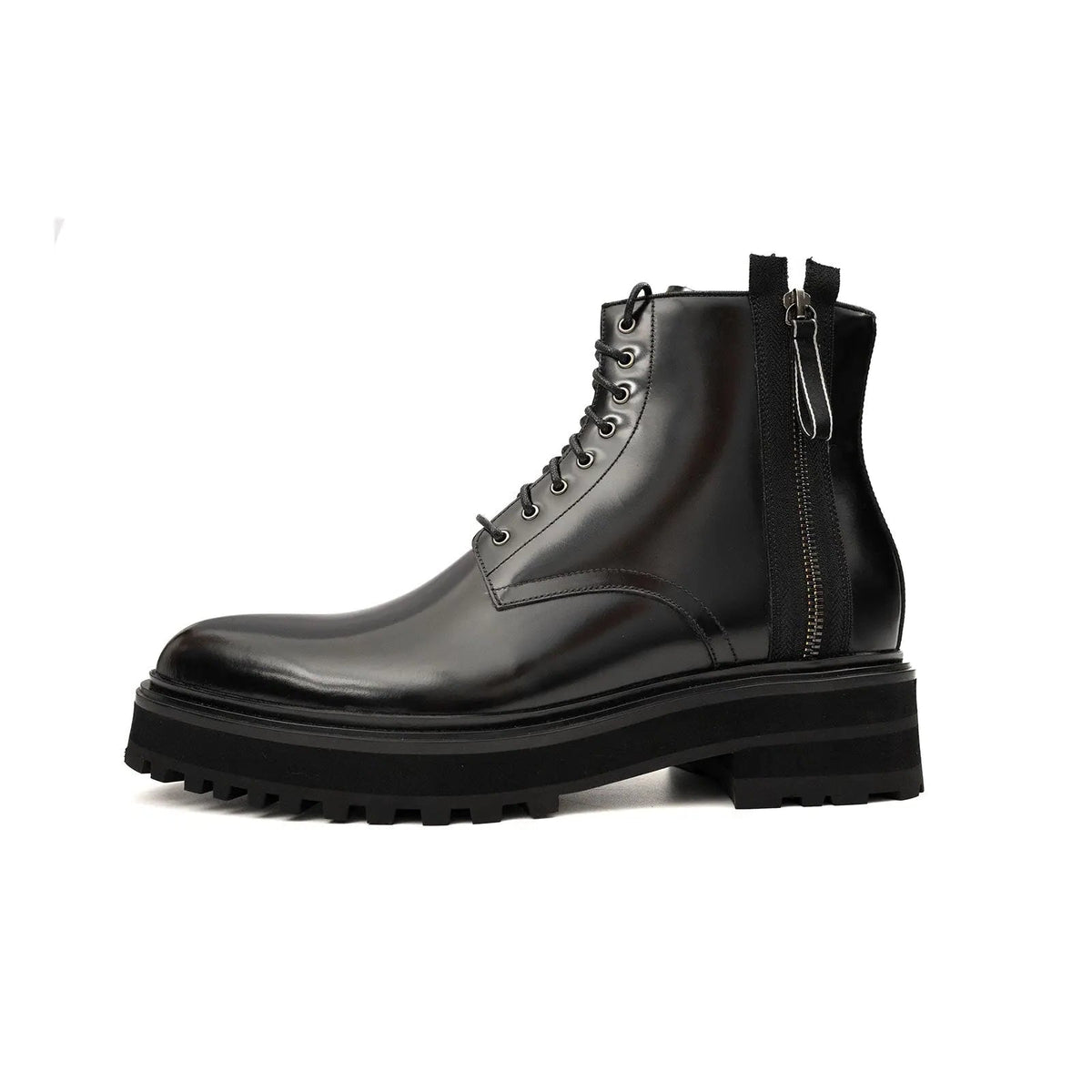 Platform Patent Combat Boots VanPasch