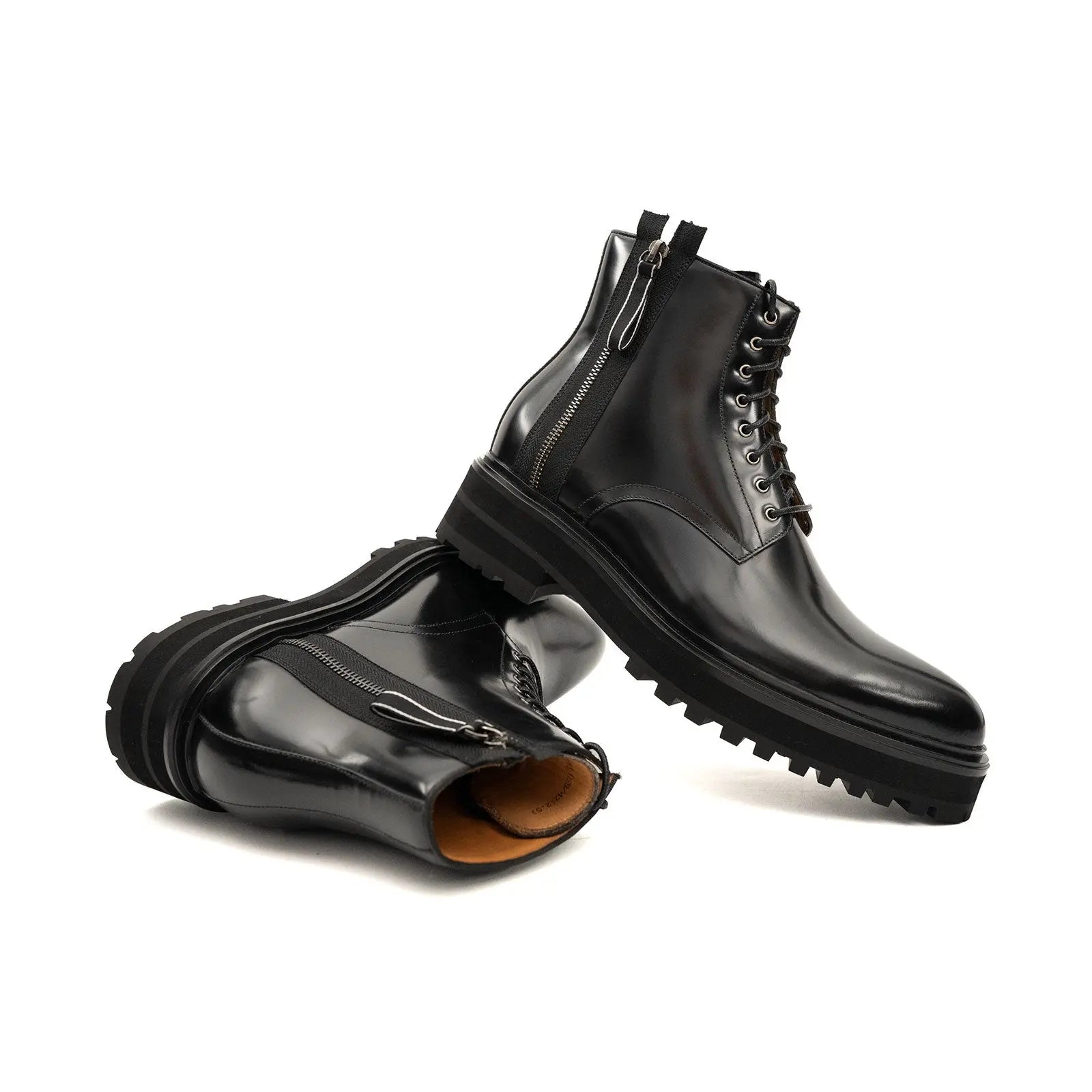 Platform Patent Combat Boots VanPasch