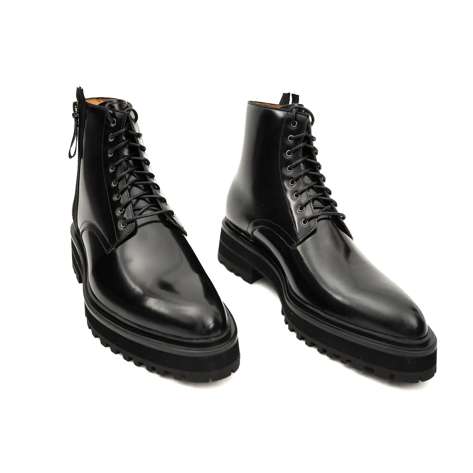 Platform Patent Combat Boots VanPasch
