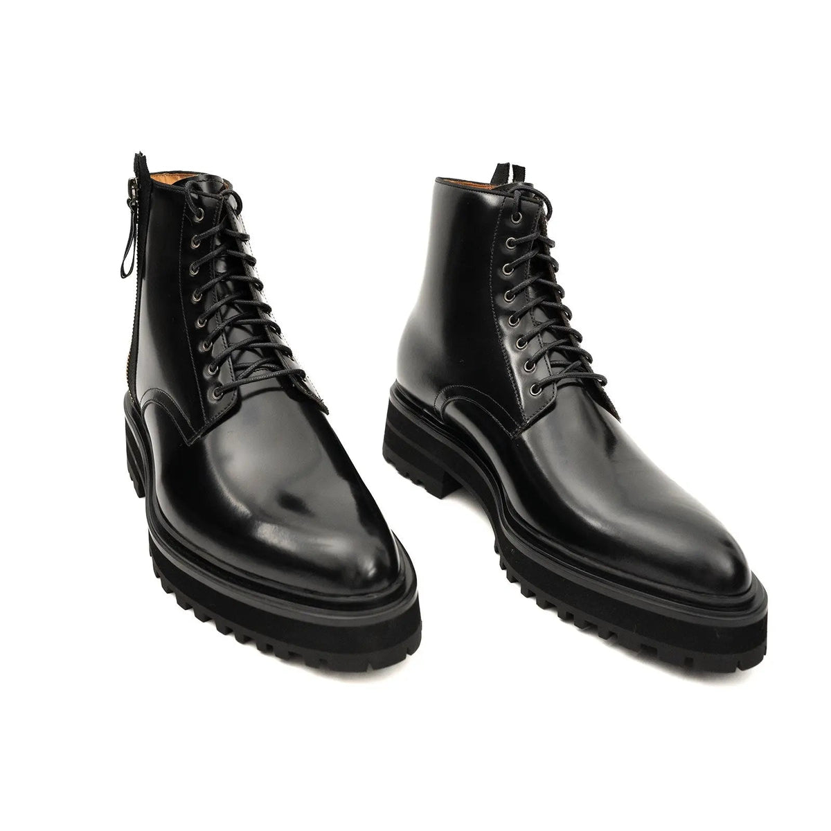 Platform Patent Combat Boots VanPasch