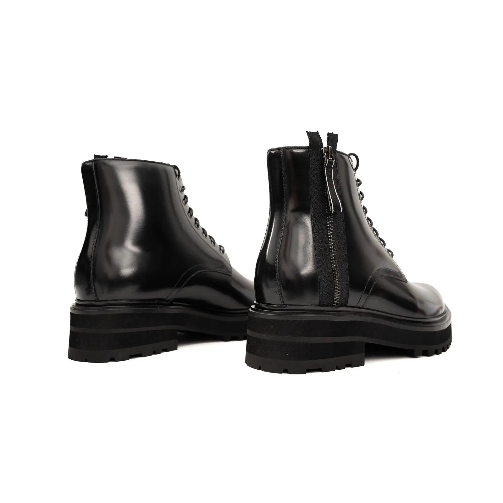 Platform Patent Combat Boots VanPasch