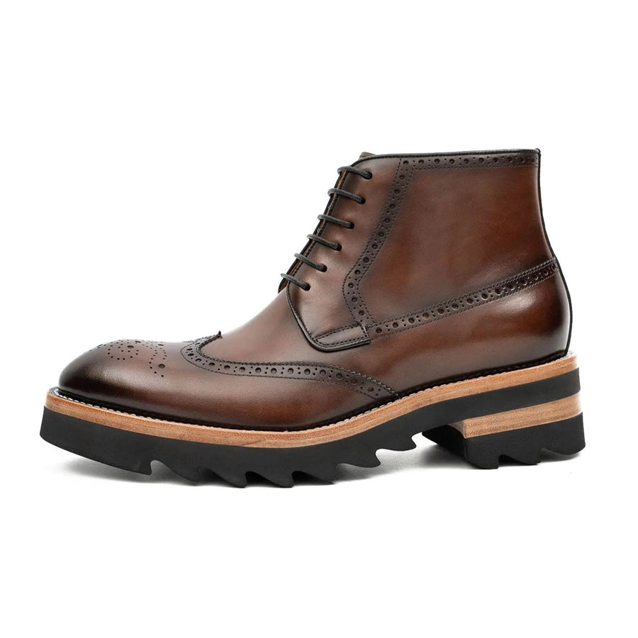 Walnut Lug Sole Brogue Boot