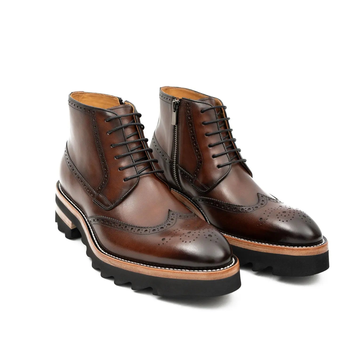 Side - Zipper Martin Boots Coffe VanPasch