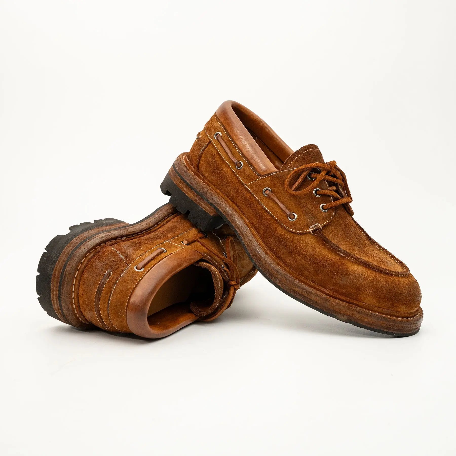 Washed Horsehide Moc Shoes