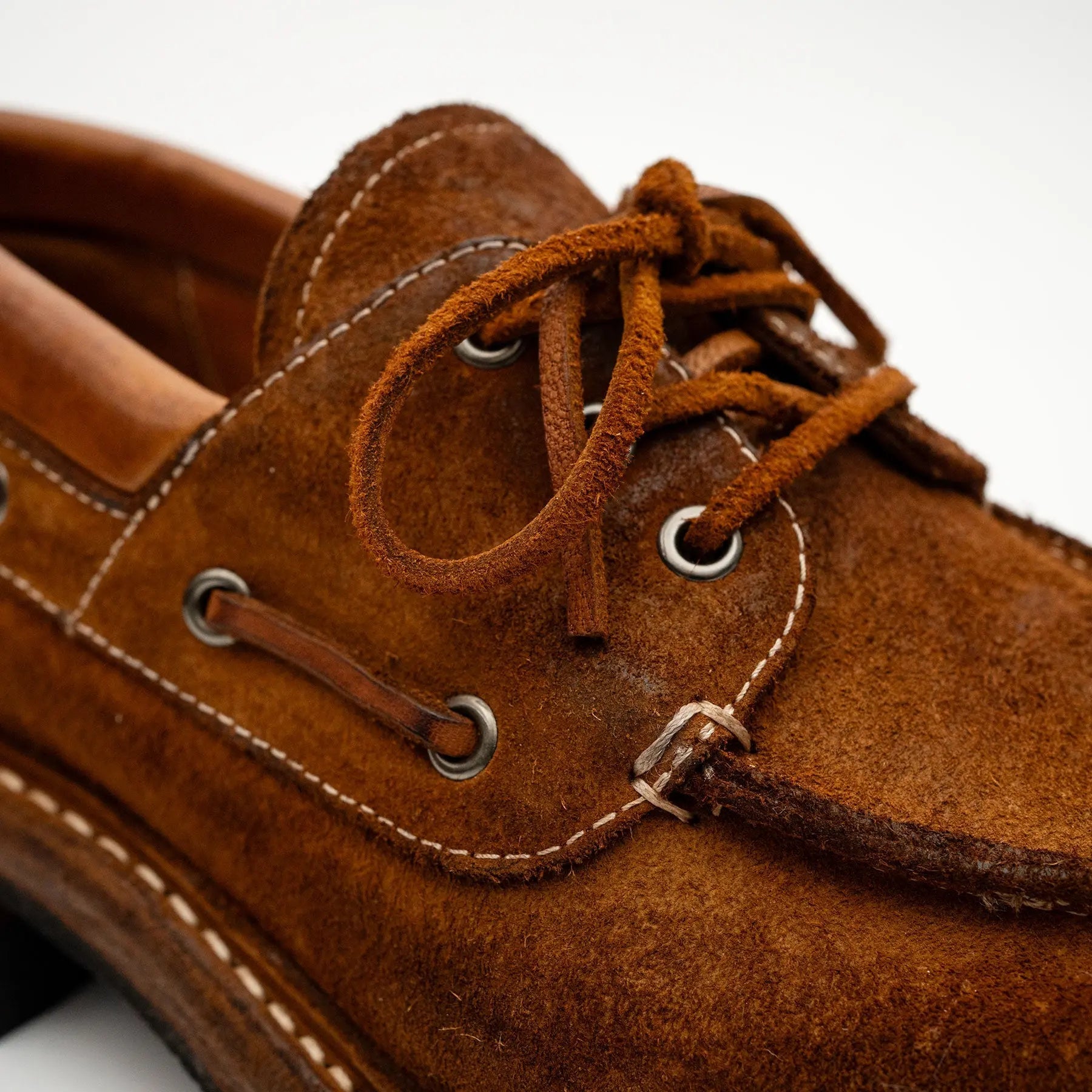 Washed Horsehide Moc Shoes