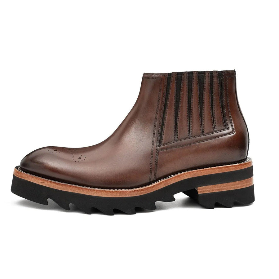 Brown Lug Sole Chelsea Boot