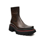 Men's Calfskin Thick - Sole Chelsea Boots Coffee VanPasch