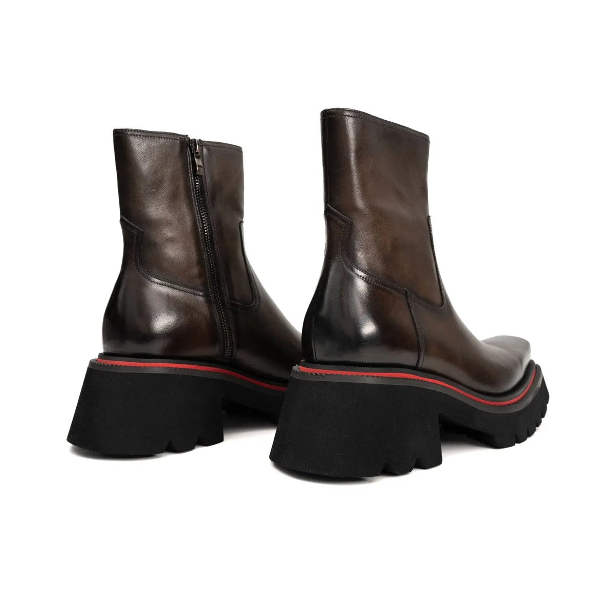 Men's Calfskin Thick - Sole Chelsea Boots Coffee VanPasch