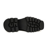 Burnished Double Strap Lug Boot Black VanPasch
