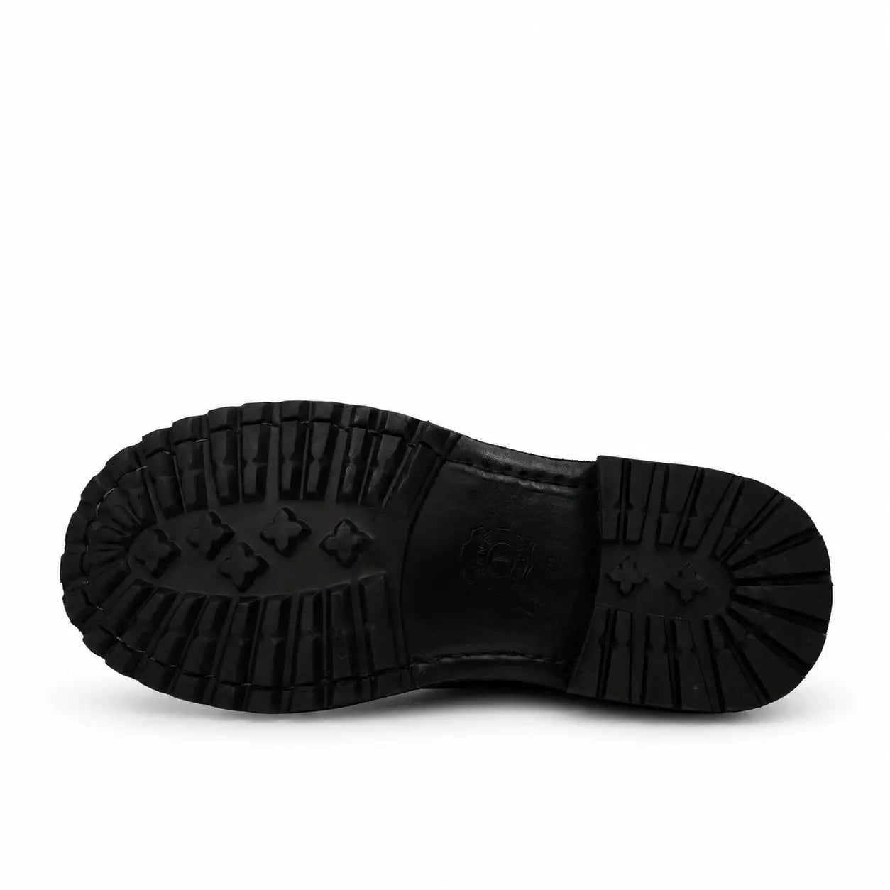 Washed Black Lug-Sole Derby Boot