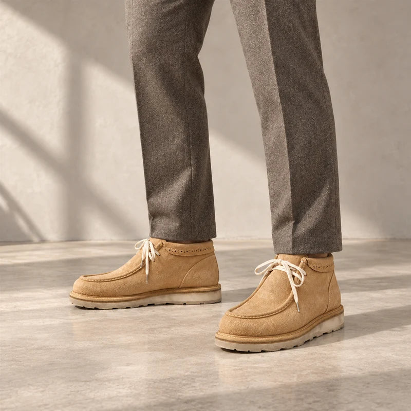 Millstone Moc-Toe Chukka Boot — Caramel Brown Leather